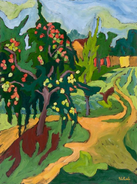 Appletree, 2006 (oil on board)  od Marta  Martonfi-Benke
