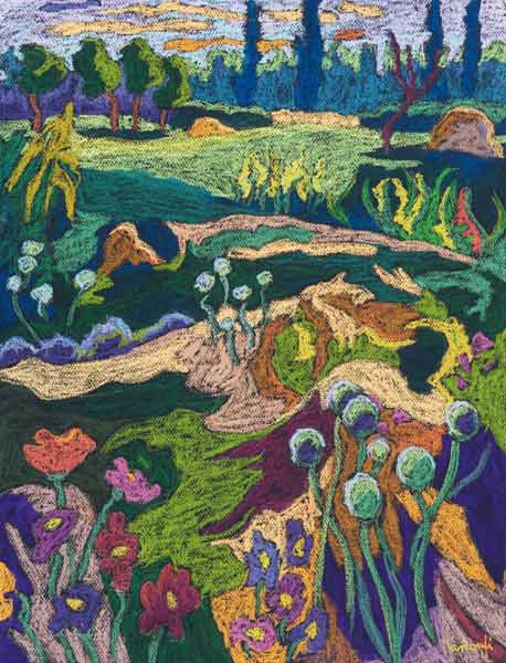 July Terrain, 2008 (pastel on paper)  od Marta  Martonfi-Benke