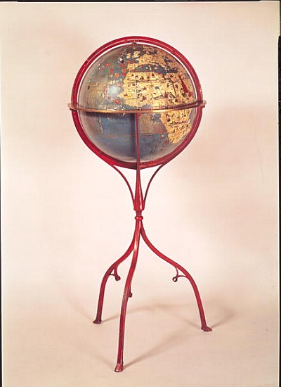 Terrestrial Globe, showing the Indian Ocean, made in Nuremberg, 1492 (see also 158163 and 158166) od Martin Behaim