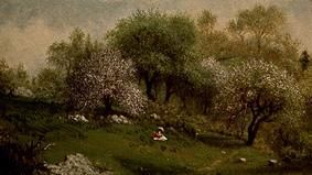 Under blossoming apple trees od Martin Johnson Heade