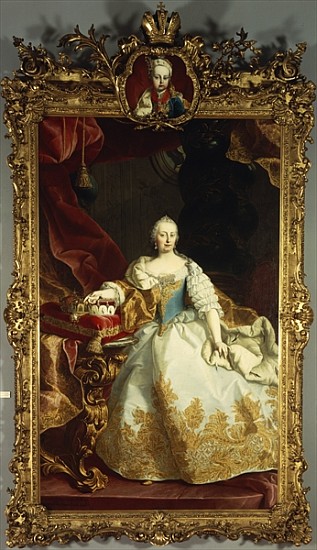 Portrait of Empress Maria Theresa with Joseph II as a child od Martin Meytens the Younger