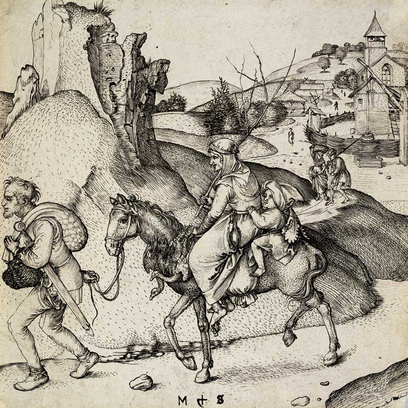 Peasant Family Going to the Market od Martin Schongauer