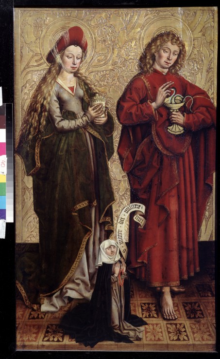 John the Apostle, Mary Magdalen and Donor od Martin Schongauer