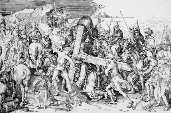Die Grosse Kreuztragung od Martin Schongauer