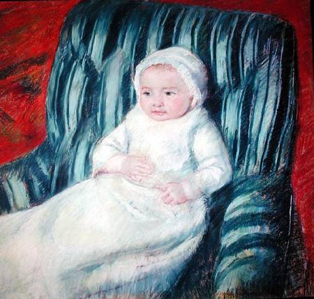 Child on a Sofa, Miss Lucie Berard stel on od Mary Cassatt