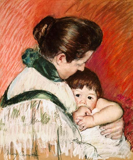 Mother and child (Thomas, the thumb-sucker) od Mary Cassatt