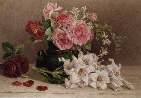 Roses and Lilies od Mary Elizabeth Duffield