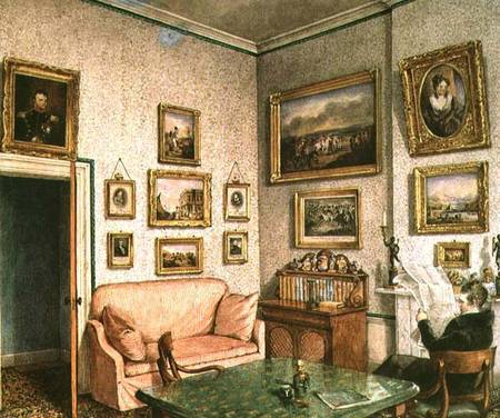 Col. Norcliffe's study at Langton Hall od Mary Ellen Best