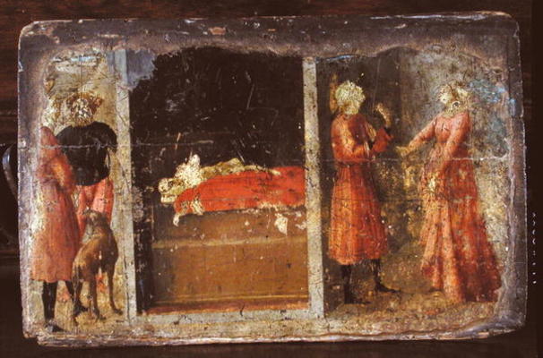 Life of St. Julian, predella fragment (tempera on panel) od Masaccio