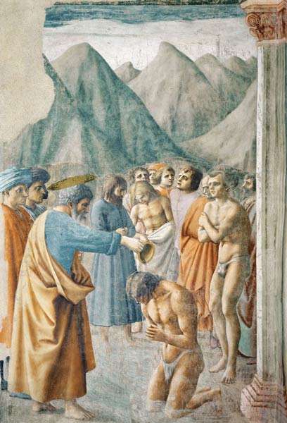 St. Peter Baptising the Neophytes od Masaccio