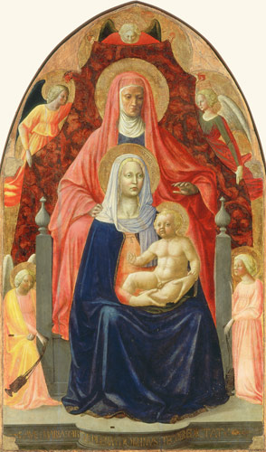 Heilige Anna Selbdritt. od Masaccio und Masolino