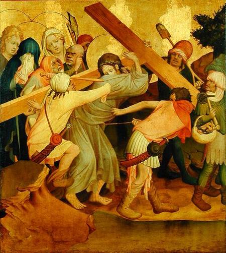 Christ Carrying the Cross, panel from the St. Thomas Altar from St. John's Church, Hamburg od Master Francke
