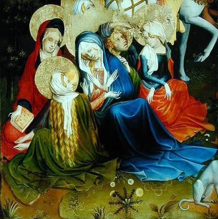 Group of Women at the Crucifixion, panel from the St. Thomas Altar from St. John's Church, Hamburg od Master Francke