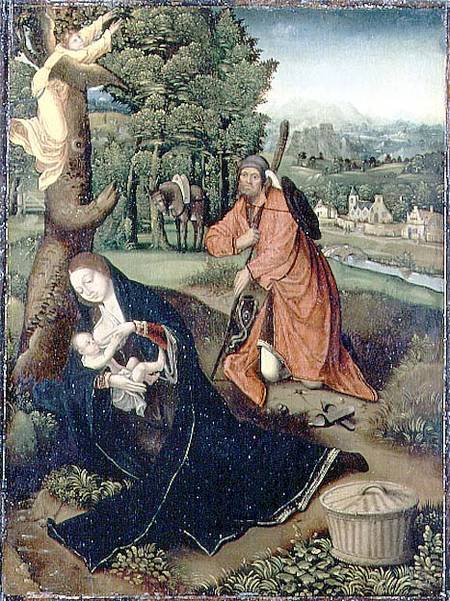 Rest on the Flight into Egypt od Master of the Antwerp Adoration