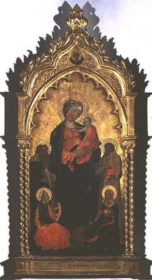 Madonna and Child with Saints (tempera on panel) od Master of the Borgo alla Collina