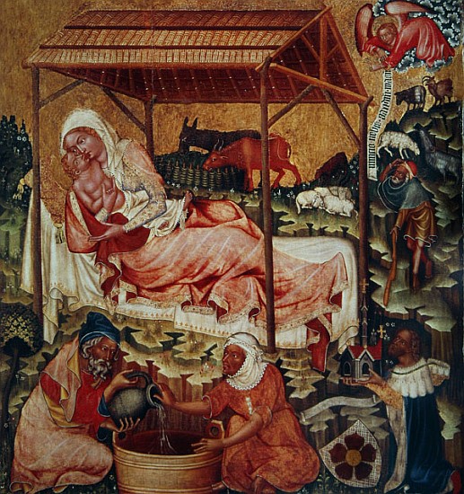 Nativity, c.1350 (tempera on wood) od Master of the Cycle of Vyssi Brod