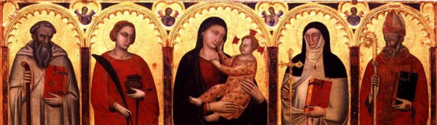 Madonna and Child with Saints (tempera on panel) od Master of the Dominican Effigies