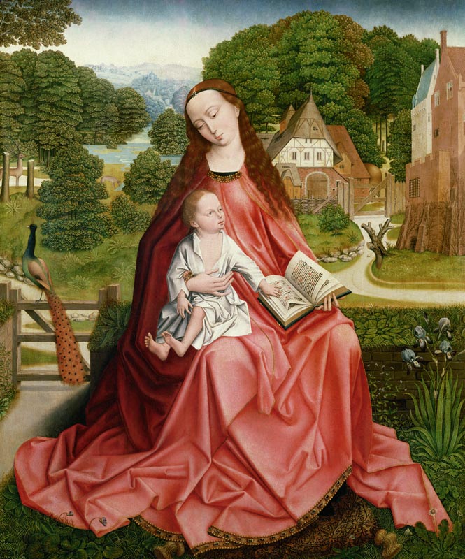 Virgin and Child in a Garden od Master of the Embroidered Foliage