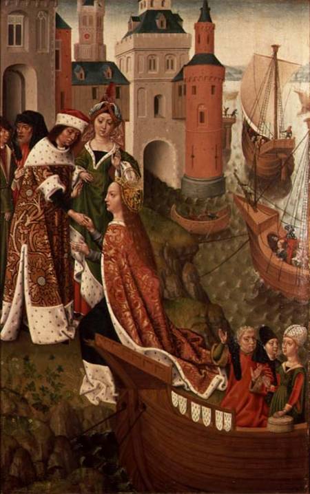 The King asks for the Hand of the Saint through an Intermediary Messenger od Master of the Legend of St. Ursula