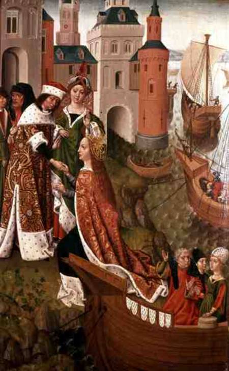 St. Ursula bidding Farewell to her Parents od Master of the Legend of St. Ursula