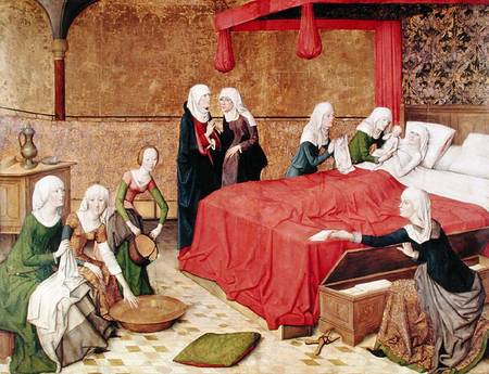 The Birth of the Virgin od Master of the Life of Virgin Mary