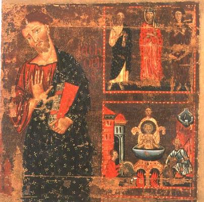 St. John the Evangelist (tempera on panel) od Master of the Magdalen