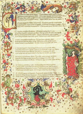 Illustrated Page from the Triumph by Petrarch (miniature) od Master of the Novella PD