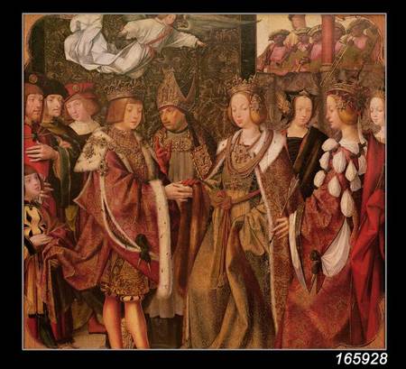 St. Ursula and Prince Etherius Making a Solemn Vow to each Other, panel from the St. Auta Altapiece od Master of the St. Auta Altarpiece