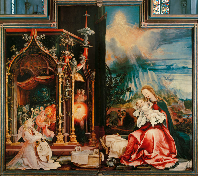 Gr??newald,Isenheim Alt.Mystical Nativity od Mathias (Mathis Gothart) Grünewald