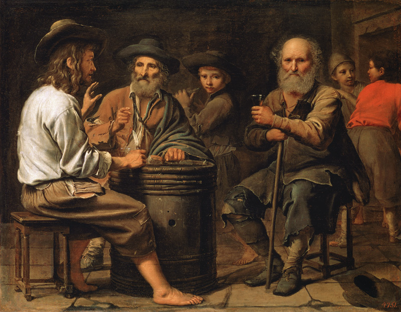 Peasants in a Tavern od Mathieu Le Nain