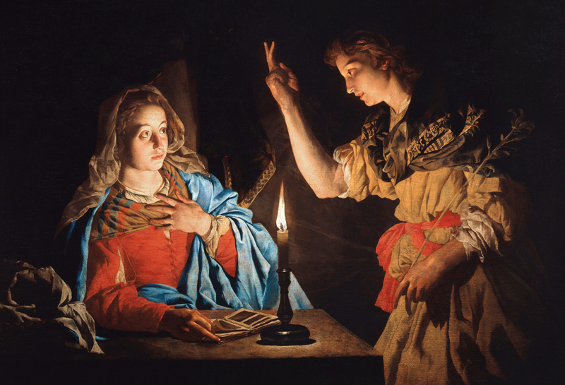 The Annunciation od Matthias Stomer