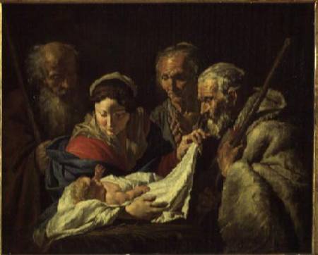 Adoration of the Infant Jesus od Matthias Stomer