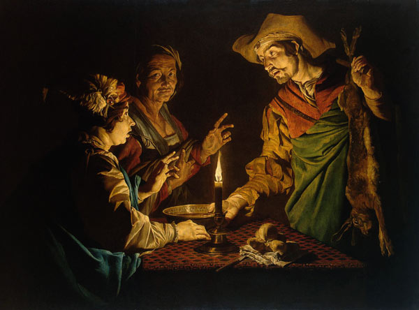 Esau and Jacob od Matthias Stomer