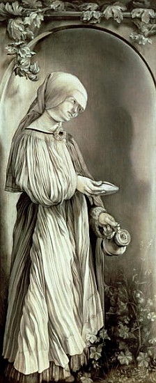 St. Elizabeth of Hungary (1207-31) 1509 (grisaille) od Matthias (Mathis Nithart Gothart) Grunewald