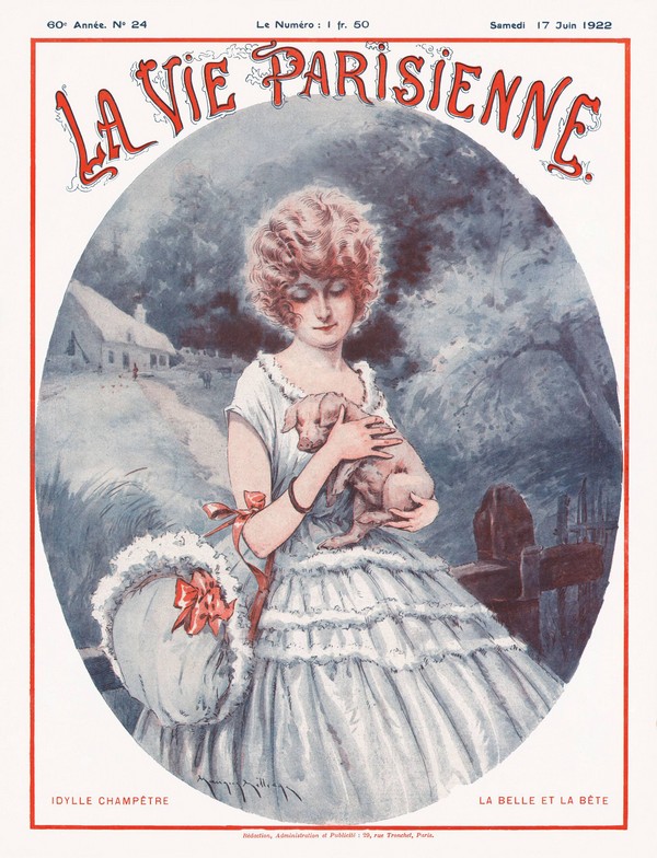Das Magazin "La Vie Parisienne". Titelseite od Maurice Milliere