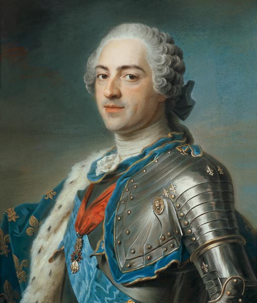 Portrait of King Louis XV od Maurice Quentin de La Tour