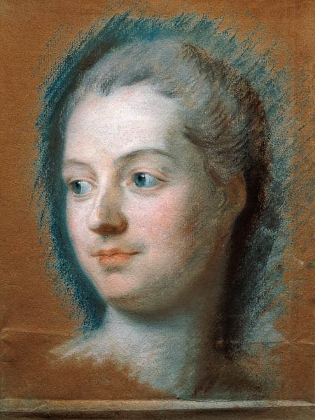 Portrait of Madame de Pompadour (1721-64) od Maurice Quentin de La Tour
