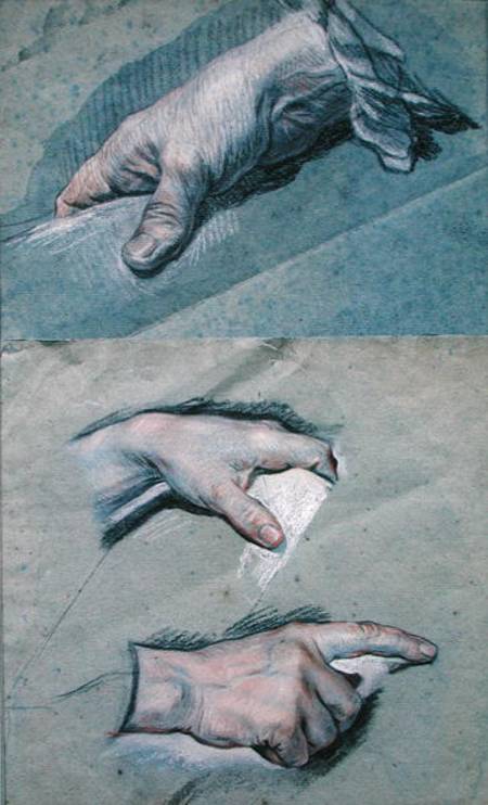 Study of the Hands of a Man od Maurice Quentin de La Tour