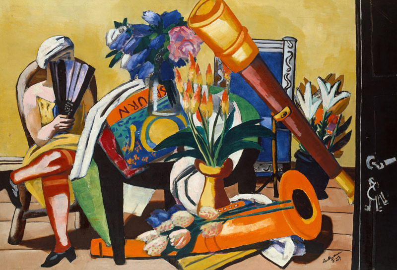 Large Still Life with telescope. 1927 od Max Beckmann