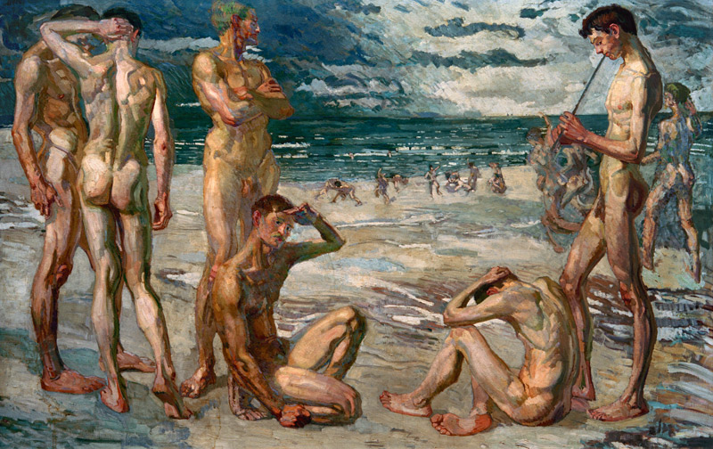 Junge Männer am Meer od Max Beckmann