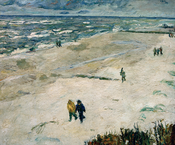 Leute nach der Arbeit am Meer (Am Strand von Wangerooge) od Max Beckmann
