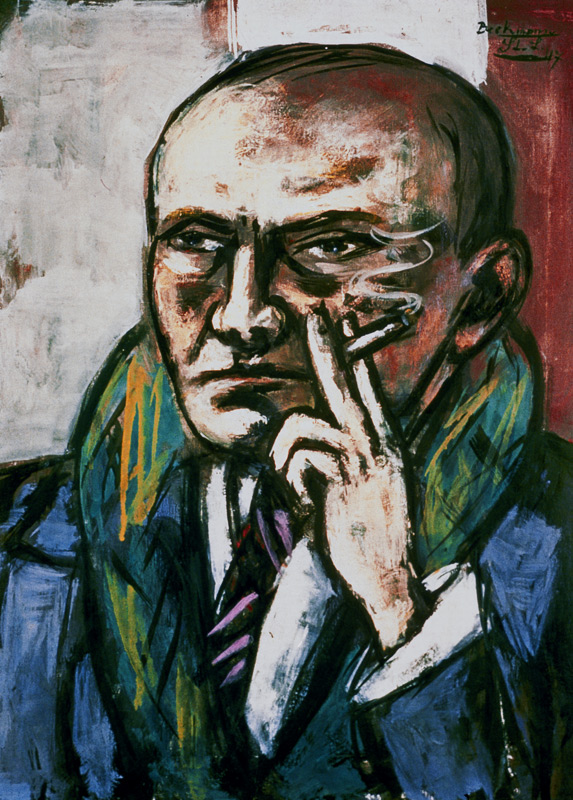 Self-portrait with cigarette od Max Beckmann