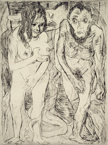 Adam and Eve. 1917 od Max Beckmann