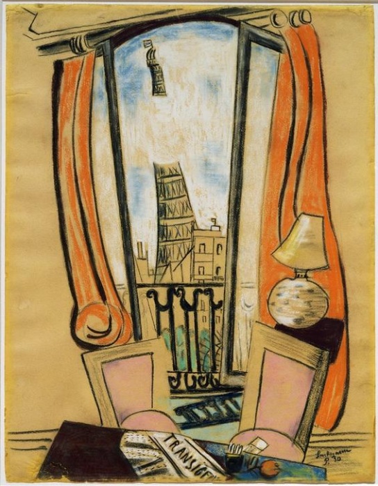 View from Window, Eiffel Tower od Max Beckmann