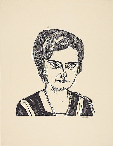Bildnis Frau H.M. (Naila). 1923 (H282 IV.B.) od Max Beckmann