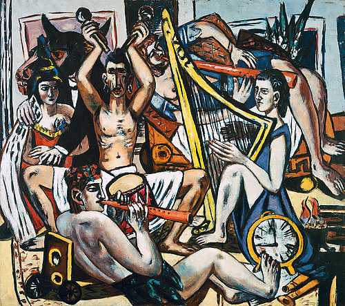 Blind mans bluff (Blinde Kuh). Centre panel of the triptych. 1945 od Max Beckmann