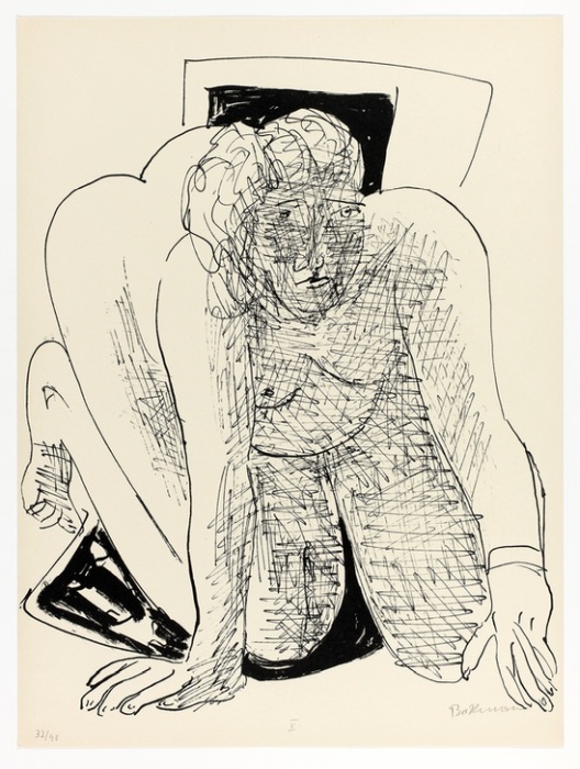 Crawling Woman, plate five from Day and Dream od Max Beckmann