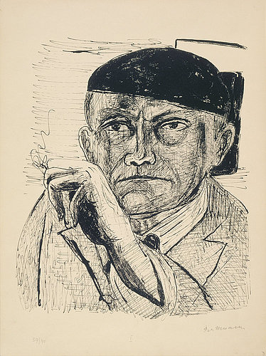 Day and Dream, Plate I - Self Portrait (Selbstbildnis). od Max Beckmann