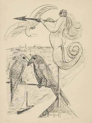 Day and Dream, Plate II - Weather-Vane (Wetterfahne). od Max Beckmann