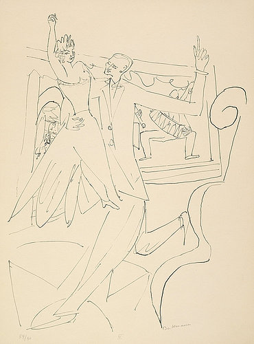 Day and Dream, Plate IV - Tango. od Max Beckmann